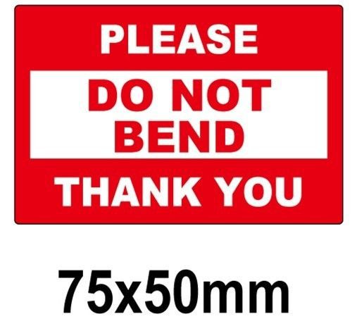 250pcs 3&#034; X 2&#034; PLEASE DO NOT BEND THANK YOU Label/Sticker special offer for you