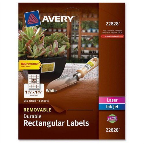 Avery durable multipurpose label - 1.25&#034; width x 1.75&#034; length - 320 / (22828) for sale