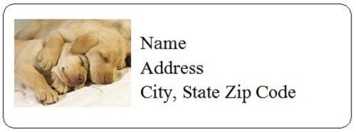 30 Personalized Cute Dog Return Address Labels Gift Favor Tags (dd89)