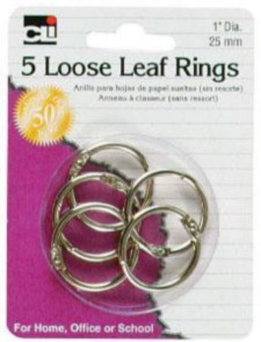 Charles Leonard Rings Loose Leaf 1&#039;&#039; 5 Count