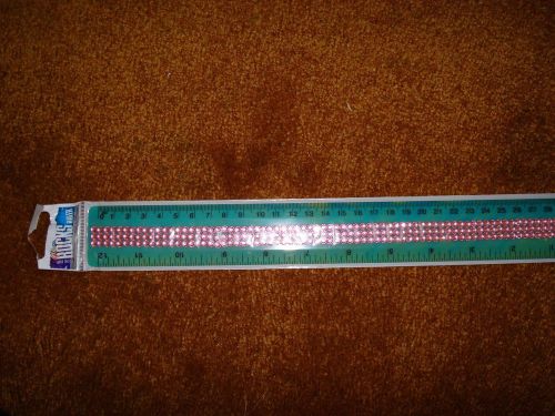 INKOLOGY GLAM ROCKS RULER WITH BLING GREEN WITH PINK