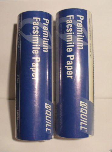 Quill premium thermal facsimile paper 2 rolls 1&#034; core 8 1/2&#034; x 164&#039; for sale