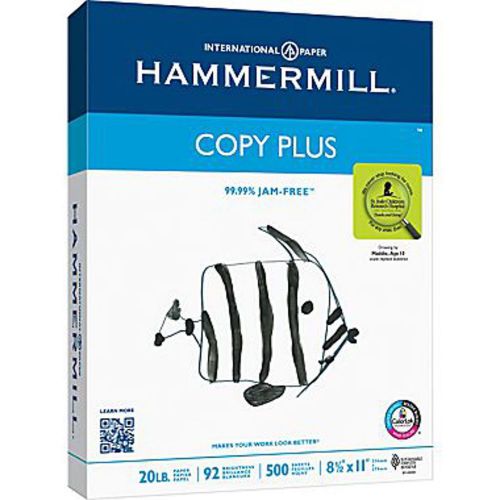 99.99% Jam Free HammerMill Copy Plus Copy Paper, 8 12 x 11, Ream