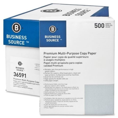 Business source premium multipurpose copy paper -8.5&#034;x11&#034;- 5000/ctn- bsn36591ct for sale