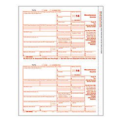 ComplyRight 1099-MISC Tax Forms, Inkjet/Laser, Federal Copy A, 8 1/2in. x 11i...