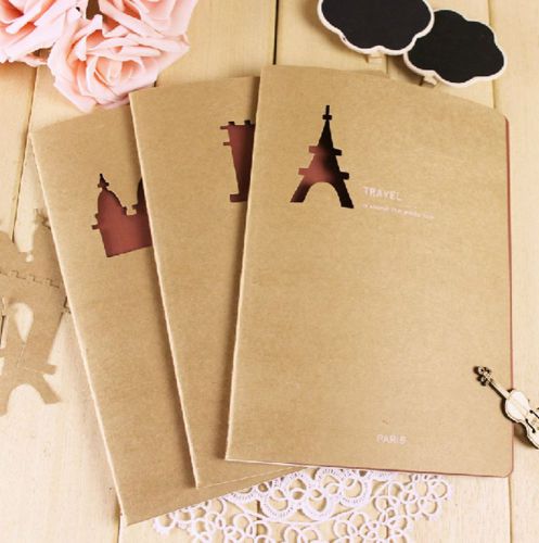 3 PCS B5 16K Diary Notebook Creativity Classics Vintage Brown Paper Note pads