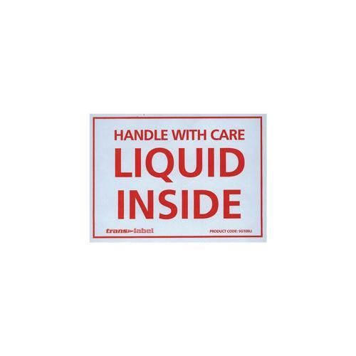 Parcel Labels Liquid Inside 108x79mm on Roll Diameter 210mm [500 Labels]