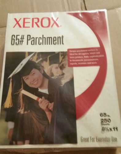 Brand new xerox 65# parchment paper 250 sheets 65lb. natural color for sale