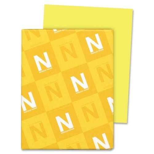 Wausau Paper Astrobrights Colored Paper -8.5&#034;x11&#034;-24lb- 500/Pk-Lemon