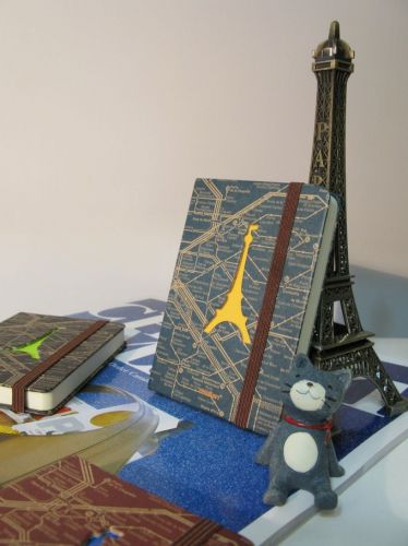 1 x France Submay Map  Paris Eiffel Tower Mini Notebook BLUE+YELLOW