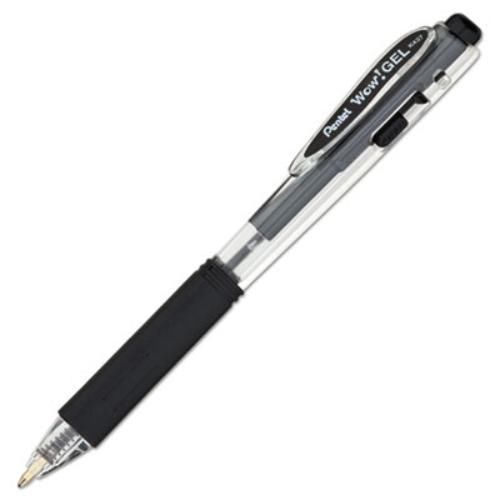 Pentel Wow! Gel Pens - Medium Pen Point Type - Black Ink - (k437asw2)