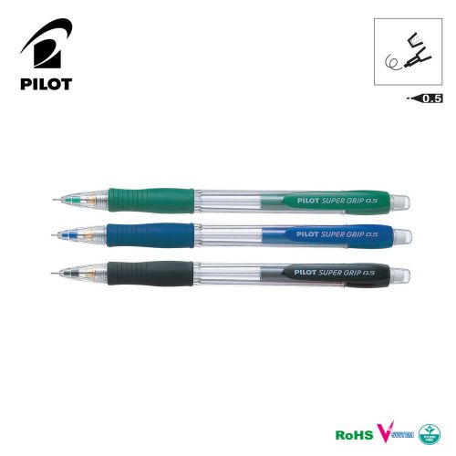 3 x pilot super grip mechanical pencil 0.5mm  free shipping with tracking number for sale