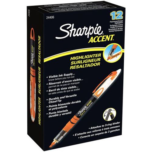 Sharpie Accent Liquid Highlighter Pen Orange 1 Box