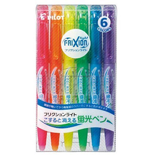 Pilot frixion light 6 color set Erasable Highlighter pen