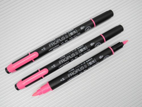5pcsUni-Ball 101-T 2 Twins head Highlighter Pink ink