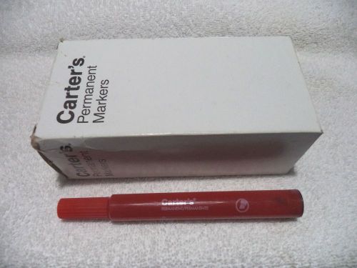 (12) Carter&#039;s RED Large Permanent Markers FREE SHIPPING