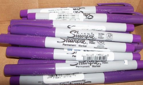 Lot of 18 Sharpie Permanent Markers Ultra Fine Point - Purple  - Brand New