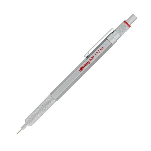 Rotring 600 .5mm iconic mechanical drafting pencil silver for sale