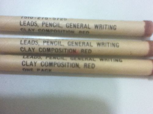 Red Lead Pencil Refill Leads. 3 Cylinders From The 1950s. Probably Full &amp; Unopen