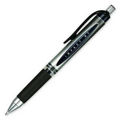 12 Uni-Ball 207 Impact RT Black Bold Rollerball Pens