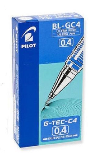 12 pilot g-tec -c4 0.4 blue rollerball pens ultra fine in box for sale