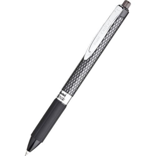 Pentel Oh! Gel K497a Gel Pen - Medium Pen Point Type - Black Ink - Black Barrel
