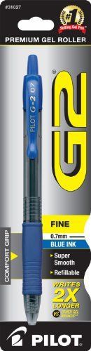 Pilot G2 Retractable Gel Ink Rollerball Pen - Fine Pen Point Type - (pil31027)