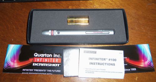 New Infiniter 100 Quarton Red Laser Pointer Silver in Box