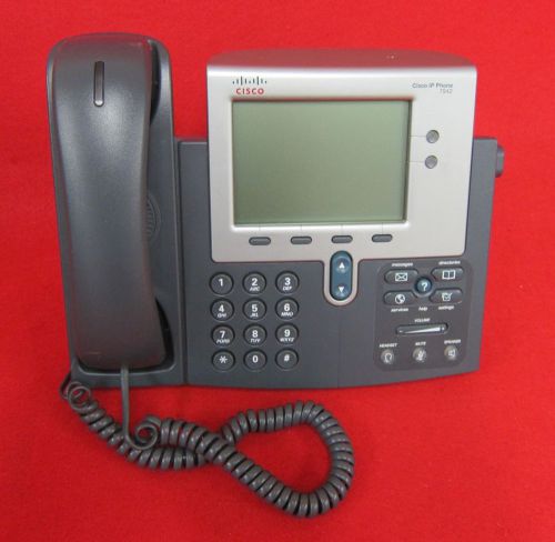 Cisco CP-7942G 7942 IP VoIP Business Office Desk Phone w/ Handset and Stand #302