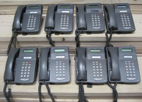 Lot of 8  Avaya serialized 6402D W/ display.6402D01A-323, office business phone.