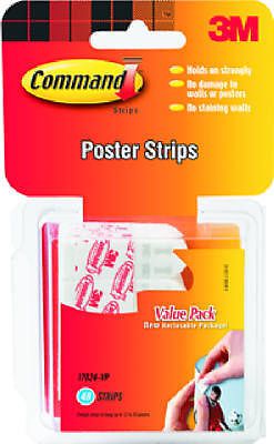 3M Command, 60 Pack, Poster Strip Value Pack