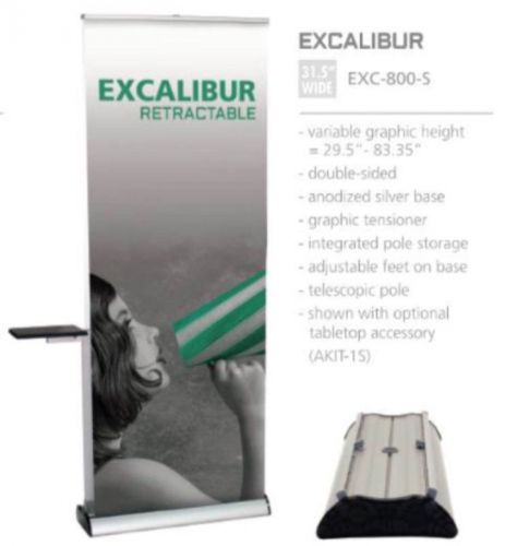 Retractable roll up banner stand excalibur for sale