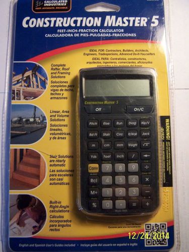 CALCULATED INDUSTRIES Construction Master 5 Calculator feet-inch-fraction 4050