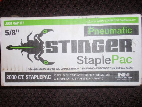 STINGER STAPLE 5/8&#039;&#039; PAC. 2000 COUNT.IDEAL OF USE ON ROOFING FELT AND HOUSEWRAP