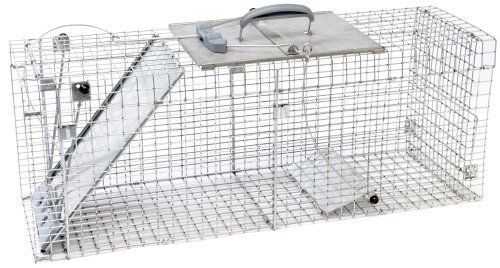 Havahart 1092 collapsible one-door easy set live animal cage trap for raccoons for sale