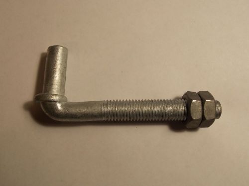 2 Count of 5/8&#034; x 4 1/2&#034; Barn Gate Hinge Bolts, Steel Galvanized, Farm/Gas Road