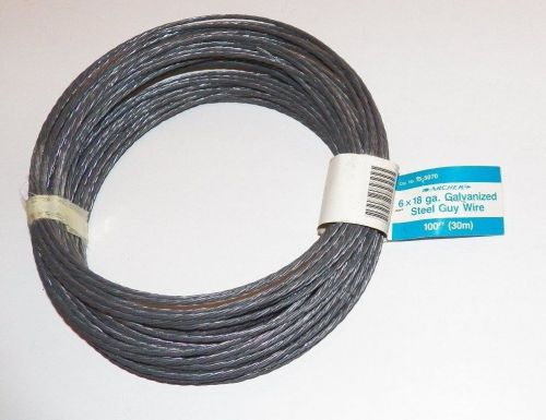 100&#039; Foot of Galvanized Steel Cable Wire - 6 x 18 ga. (30m) NEW Radio Shack
