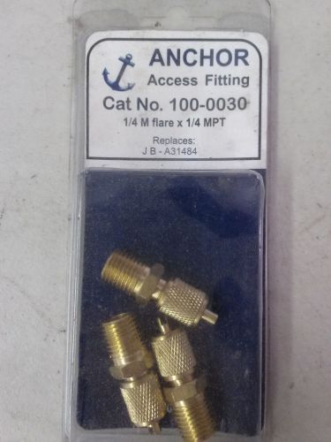 Anchor access fitting # 100-0030 1/4 m flare x 1/4 mpt for sale