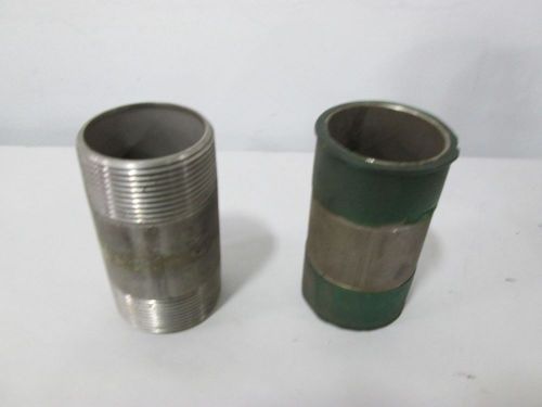 LOT 2 NEW 2-1/2IN NPT 5IN LENGTH MALE PIPE FITTING NIPPLE COUPLER D321321