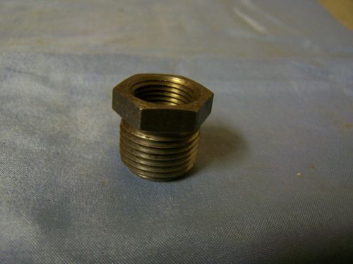 Malleable black iron bushing 1/2&#034; x 3/8&#034; npt - qty. 5 for sale