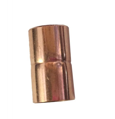 25 pcs. 3/4&#034; coupling with rolled tube stop copper fitting  c x c acr 7/8&#034; new for sale