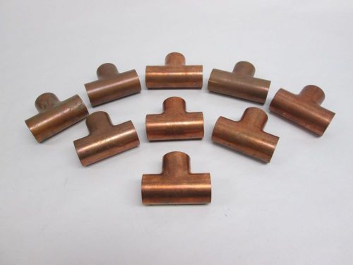 Lot 9 new tee copper 1-3/8in id 1-1/2in od weld pipe tube fitting d328181 for sale