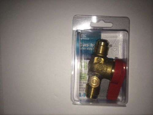 LDR gas ball valve 509 1766 1/2&#034; male flare x 1/2&#034; male flare x side tap