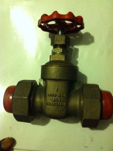Brass gate valve with 1 inch compression  / solder ends 400wog for sale