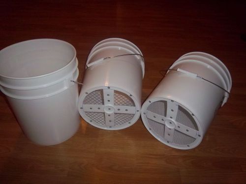Buckets gold prospecting classifiers set of (3)#2,(1/2&#034;), #4 (1/4&#034;), #8 (1/8&#034;) for sale