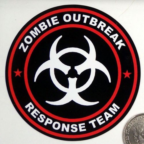 2 - Zombie Outbreak Response Team 3&#034; Red Tool Box Car Bumper Sticker R104