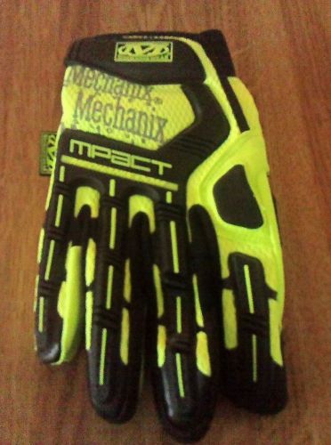 Mens~M-Pact~Mechanics Wear~Gloves~Lg~Yellow~NWOT