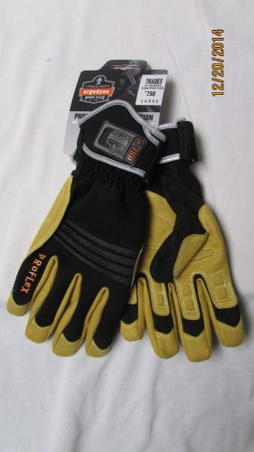 Ergodyne work gloves 750 construction at heights hibrid hand protection sz l for sale