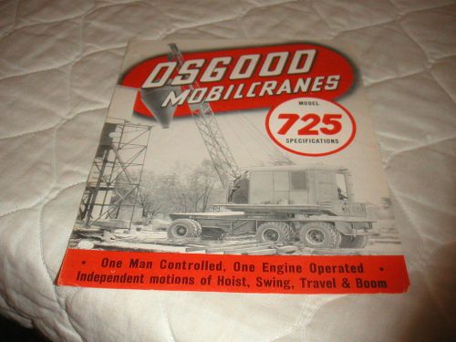 1950 OSGOOD MODEL 725 WAGON CRANE SALES BROCHURE