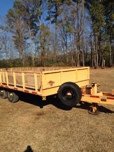 Butler equipment trailer 9-ton flatbed removable sides skid steer mini excavator